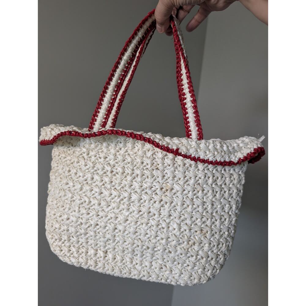 Vintage Magid Straw Strawberry Tote Bag Handbag Woven Raffia Cottagecore... - Picture 11 of 16